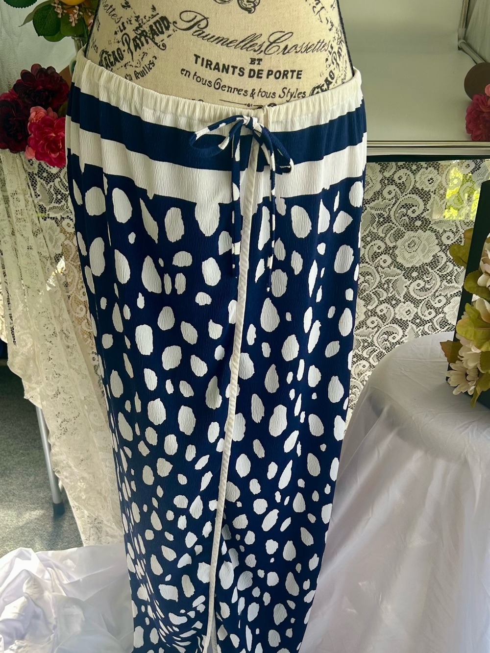VTG sugarcoated resort, coastal vibes Dior Navy and White Polka-Dot Beachwear